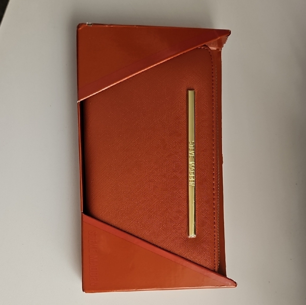 Michael Kors Tangerine Clutch with Gold Detail